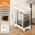 Soporte para torre de ordenador de doble capa, base móvil con ruedas universales, soporte de altura para CPU de PC, con almacenamiento simple.