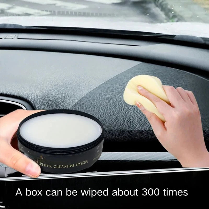 1 pieza de pasta de aceite para el cuidado del mantenimiento del asiento de cuero del coche, crema multifuncional, pulido interior, eliminación de manchas, limpieza de PU reacondicionada