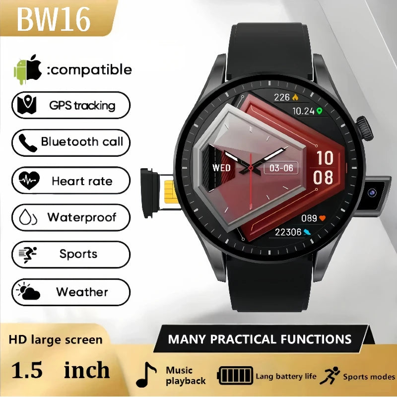 Built-in GPS Smart Watch BW16 Compass Large Battery Heart Rate Monitor Sport Waterproof Bluetooth Call Smartwatch Men Women