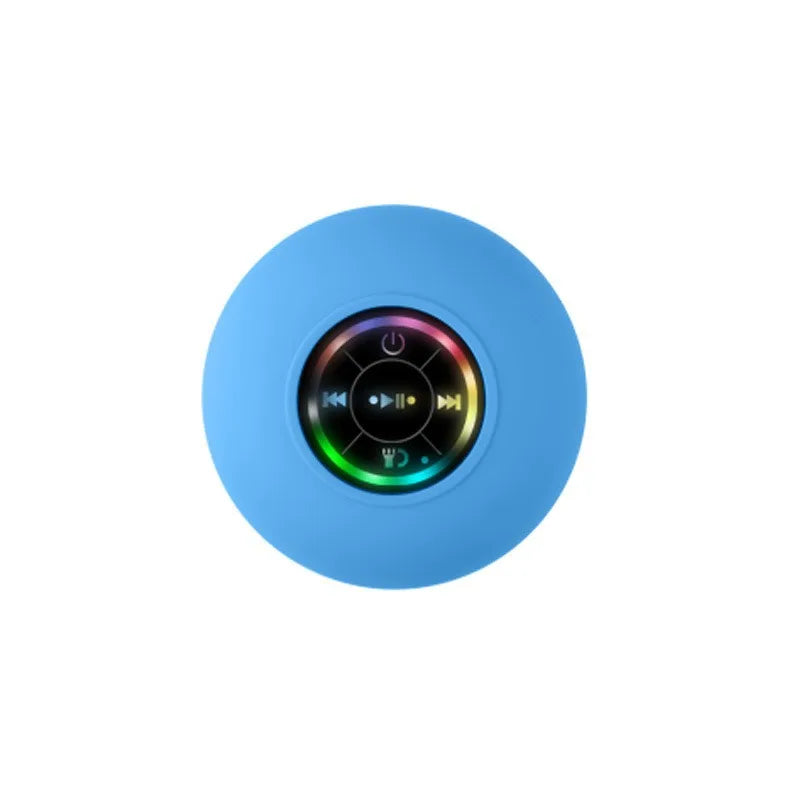 HOMEFISH 2025 Waterproof Wireless LED Bluetooth Speaker Mini Portable with Large Suction Cup for Bathroom Outdoor Sports Stereo