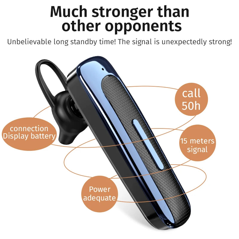 Auriculares inalámbricos Bluetooth con micrófono, cascos con cancelación de ruido, manos libres, con cancelación de ruido para conducir y negocios