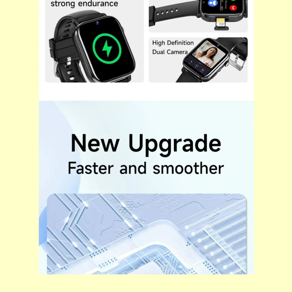 New 4G 5G smartwatch I1 Wifi GPS 1.99 inch HD screen HD dual camera SIM card APP download Sport Android Men Women Smartwatch