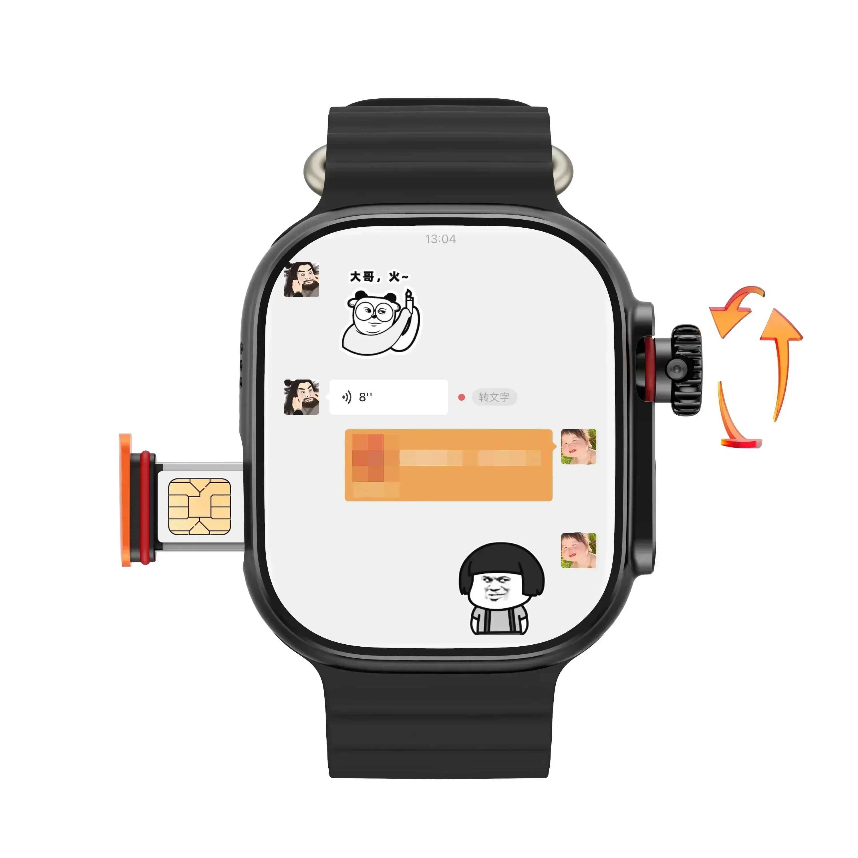4G full network Android smart watch CDS9 with Wifi GPS SIM card Rotating camera Heart rate monitor Sports monitoring Google Play