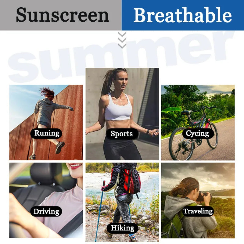 Ice Silk High-elastic Sunscreen Breathable Half-finger Gloves For Men&Women 1Pair Outdoor Thin Cycing Driving Fishing Gloves