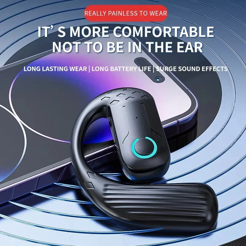 Auriculares Bluetooth inalámbricos con micrófono, auriculares de conducción ósea, manos libres, con cancelación de ruido para conducir Audífonos