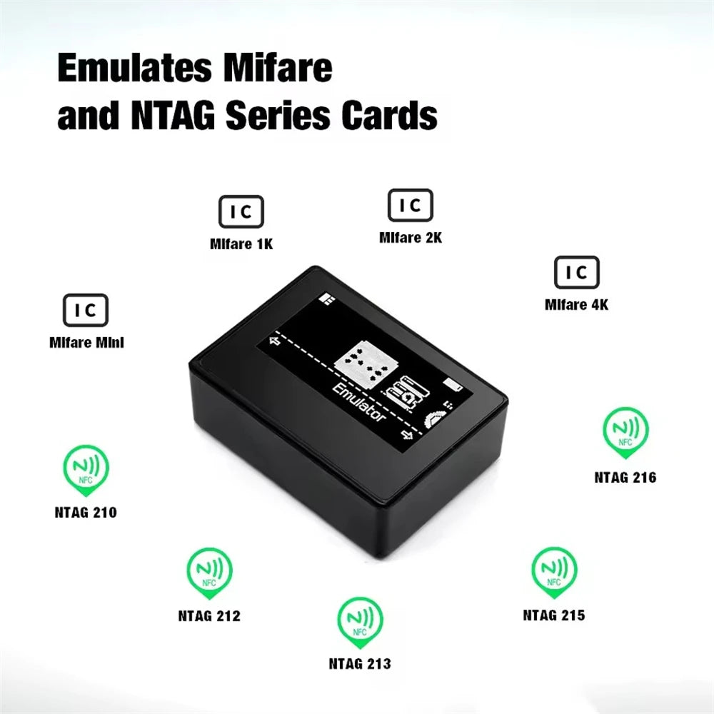 BSLIUFANG Smart NFC Emulator for AMB iNFC OLED HD Smart Emulator Accessory for Switch/Switch2 Simple Pixel Style System