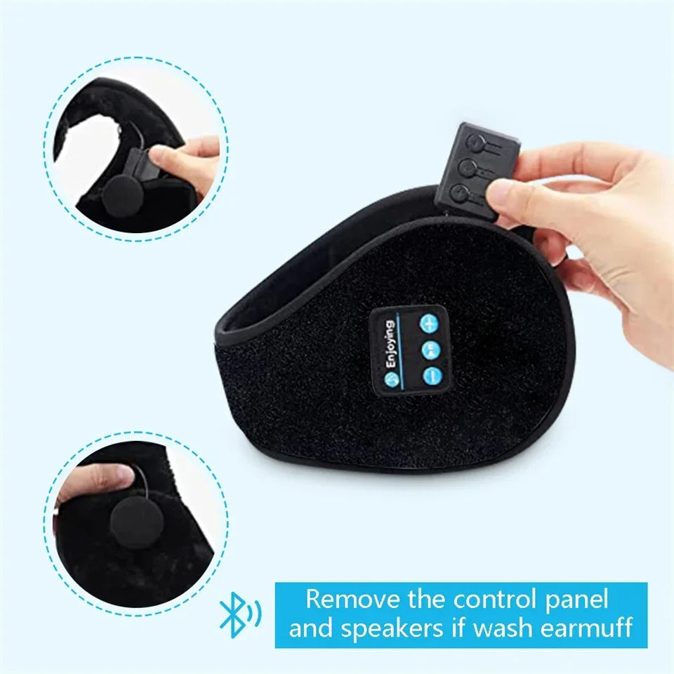 Orejas de invierno inalámbricas Auriculares Bluetooth Orejeras Tapones para los oídos Gorro informal Deportes equitación más cálido Orejera para hombres mujeres música Auriculares