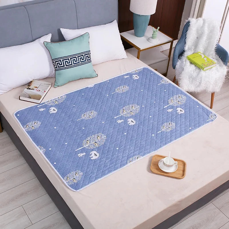 HOMEFISH Tapete lavable para orina de colchón para bebés y niños pequeños, protector de cama con dibujos animados, almohadillas de orina para pañales, tela transpirable