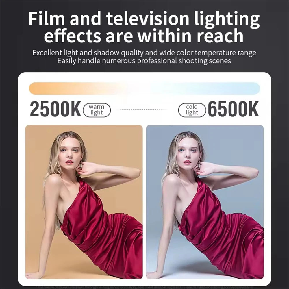 Luz de estudio fotográfico ZU80 COB bicolor 2500K-8500K Luz de video LED CRI95+ TLCI97+ Iluminación de relleno para fotografía con difusor