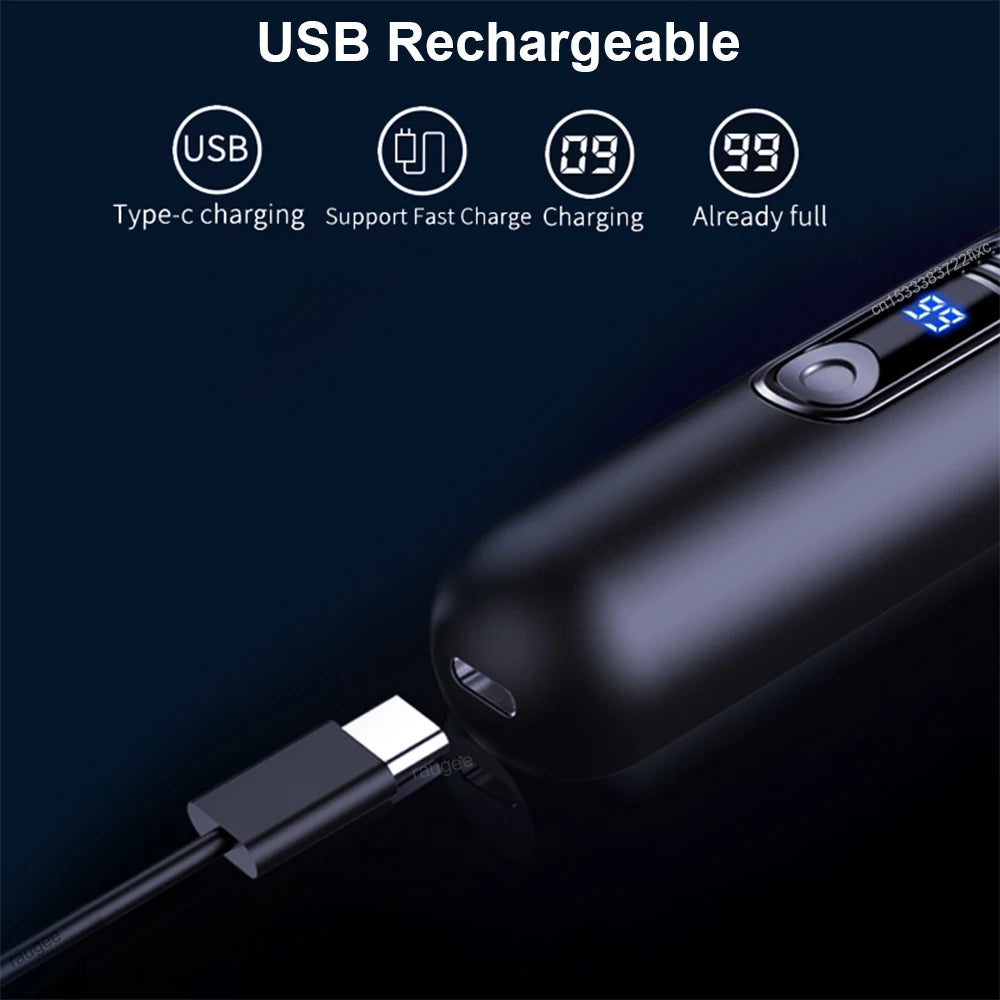 Mini Nose Hair Trimmer Rechargeable Electric Nose Hair Clipper Portable Automatic Shaving for Men Nose Eyebrow Ear Hair Remover