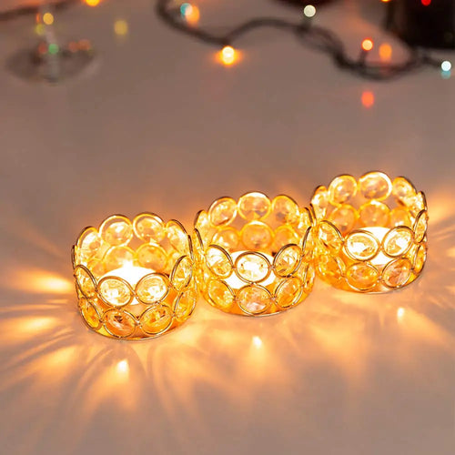 1/6 unidades Candelabros de cristal para velas de té, decoración de mesa, caja de regalo, portavelas para bodas, Día de San Valentín, decoración del hogar, velas de té