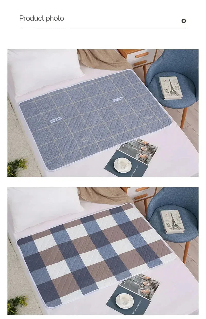 HOMEFISH Tapete lavable para orina de colchón para bebés y niños pequeños, protector de cama con dibujos animados, almohadillas de orina para pañales, tela transpirable