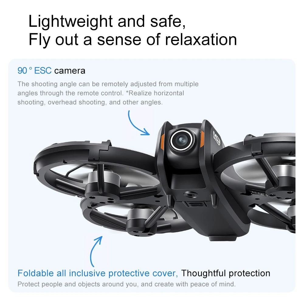 Lenovo M5 Foldable Drone 4K 8K HD Camera 4.3 Inch Screen Remote Brushless Motor Long Endurance RC Quadcopter Aerial Photography