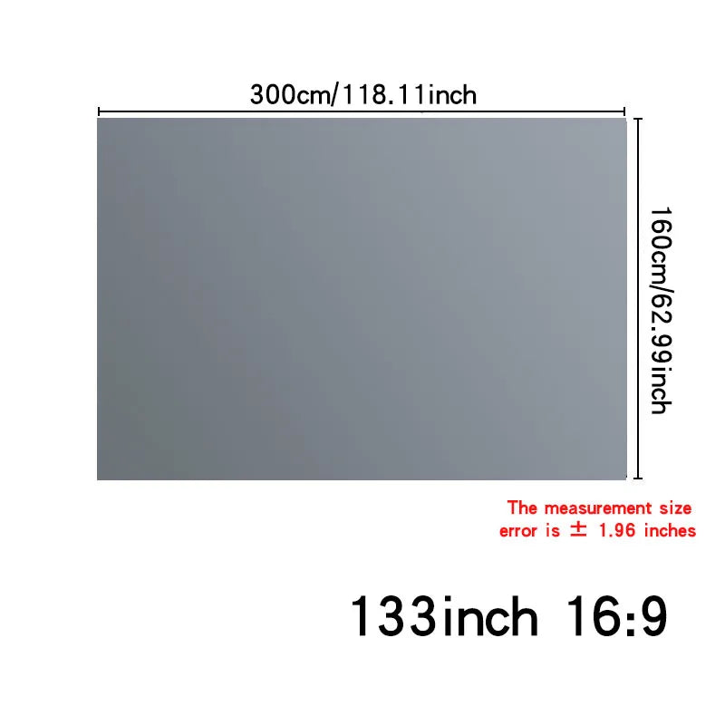 Metal anti glare screen, simple version, 30~133 inches, no need for punching installation, high-definition 4K projection screen