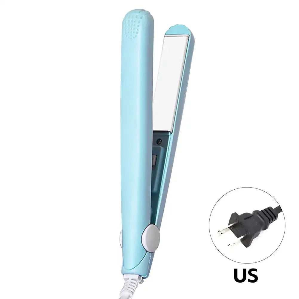 Cute Mini Travel Hair Straightener EU/US Portable Hair Styling Iron Bangs Styling Hair Iron Set Curl Ends Hair Clip Hair Beauty