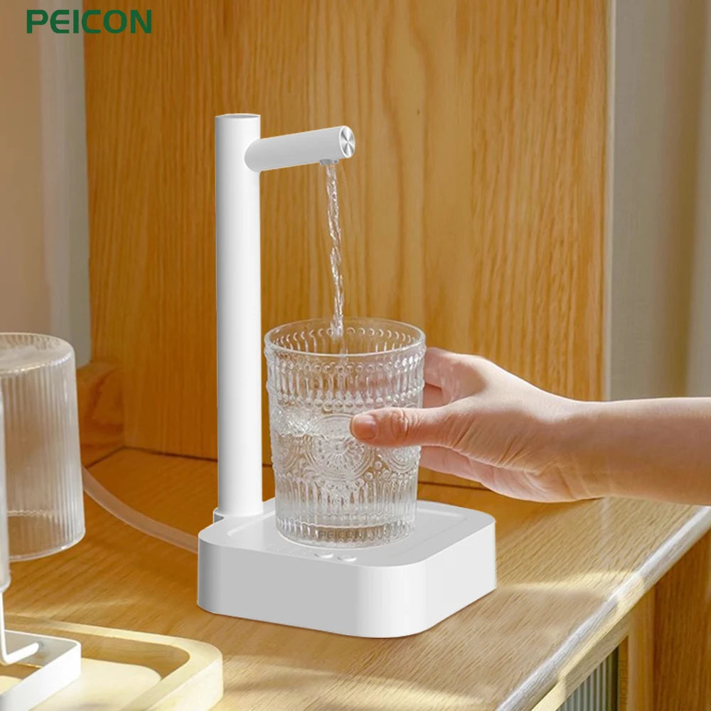 Dispensador de agua eléctrico de 19 litros, bomba de galones de agua, dispensador automático de agua de escritorio, bomba recargable para botellas de agua potable