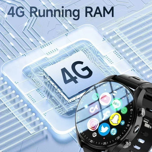 Smartwatch A7 5G Amoled con tarjeta SIM, cámara dual, GPS, WIFI, asistente de voz con IA, Google Play Store. Reloj inteligente para hombres y mujeres.