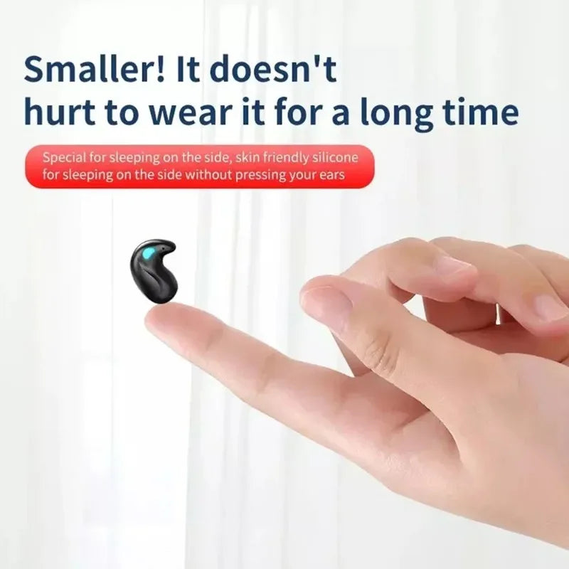 Mini Invisible Sleep Wireless Earphone Bluetooth 5.0 Hidden Earbuds IPX5 Waterproof Noise Cancelling Touch Control Headphone X55