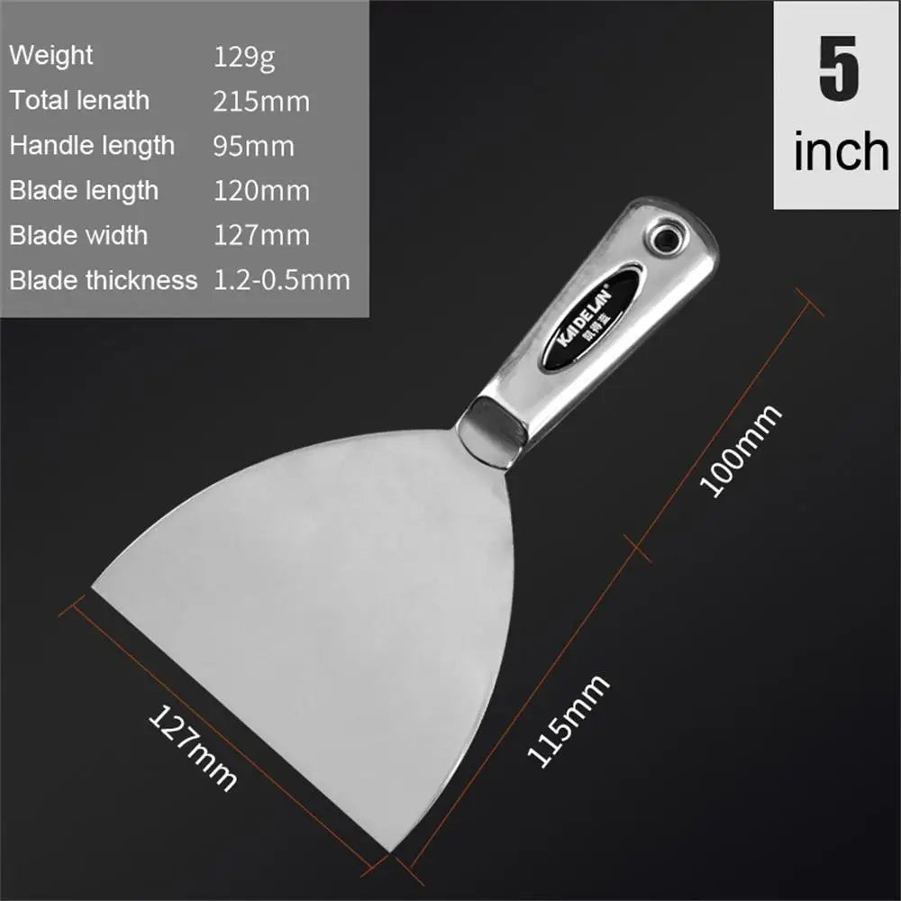 Stainless Steel Integrated Putty Knife Drywall Skimming Blade Smoothing Painting Finishing Filling Spatula Plastering Tools
