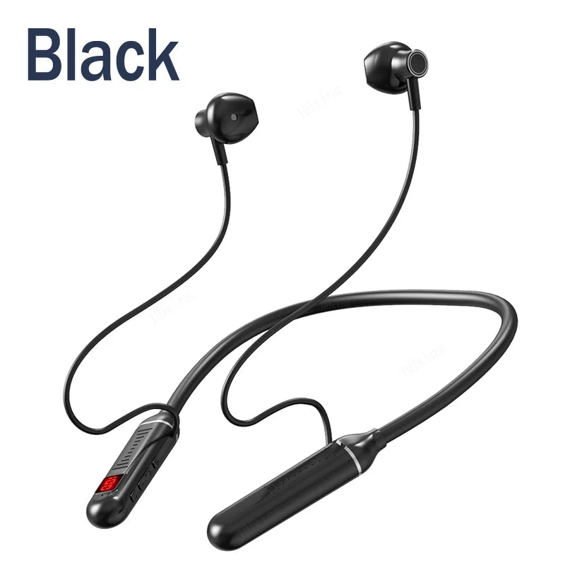 Auriculares inalámbricos de cuello Bluetooth con 500 horas de batería de larga duración con micrófono Auriculares deportivos para tarjeta TF