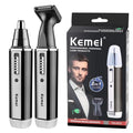Kemei recortadora 4 en 1 para hombre Recortadora eléctrica para nariz y orejas Recortadora recargable para pelo, barba, nariz y orejas Set de aseo