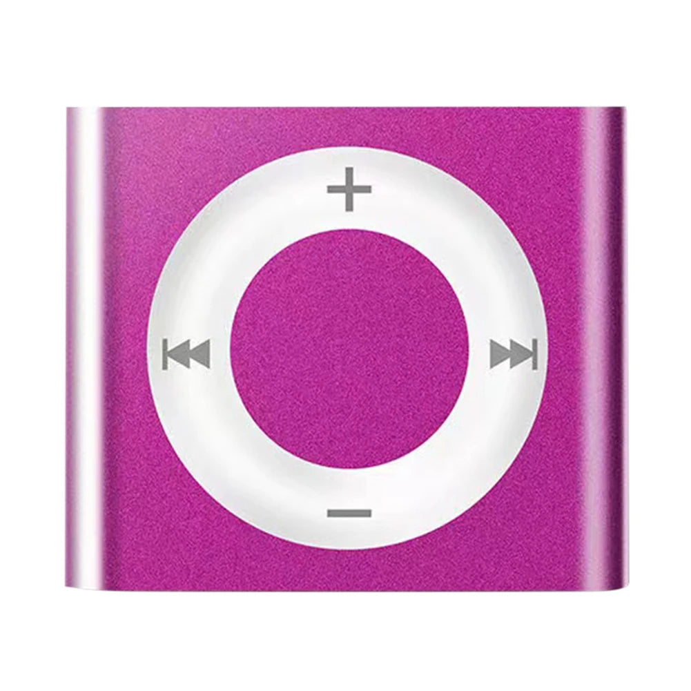 Mini MP3 Music Players Metal Clip-on Build in Speaker 180mAh Touch Tone Rechargeable with Headphone Support TF Card for Students