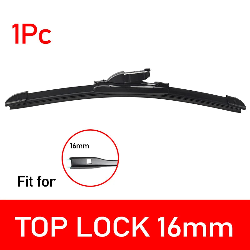 Kcimo 1Pc Front Car Wiper Blades Durable Rubber Soft Frameless Bracketless Brushes Windshield Windscreen Window Accessories