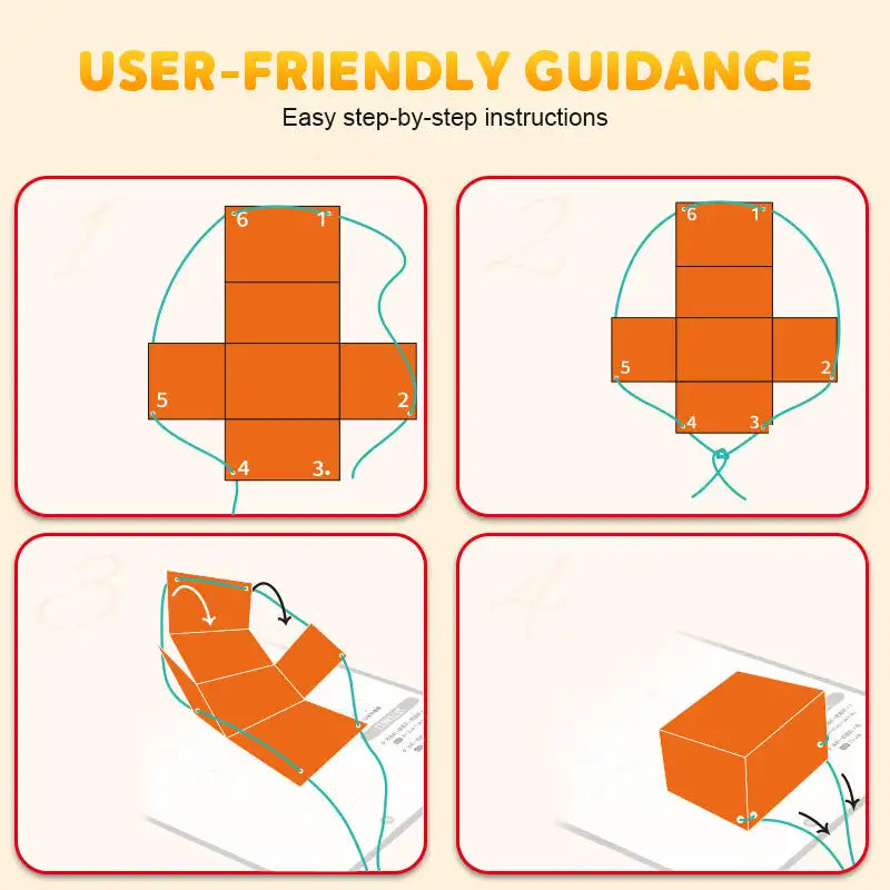 Pull String 3D Geometry Learning Book Stereoscopic Geometric Model Primary School Mathematics Teaching Game For Children Fun DIY