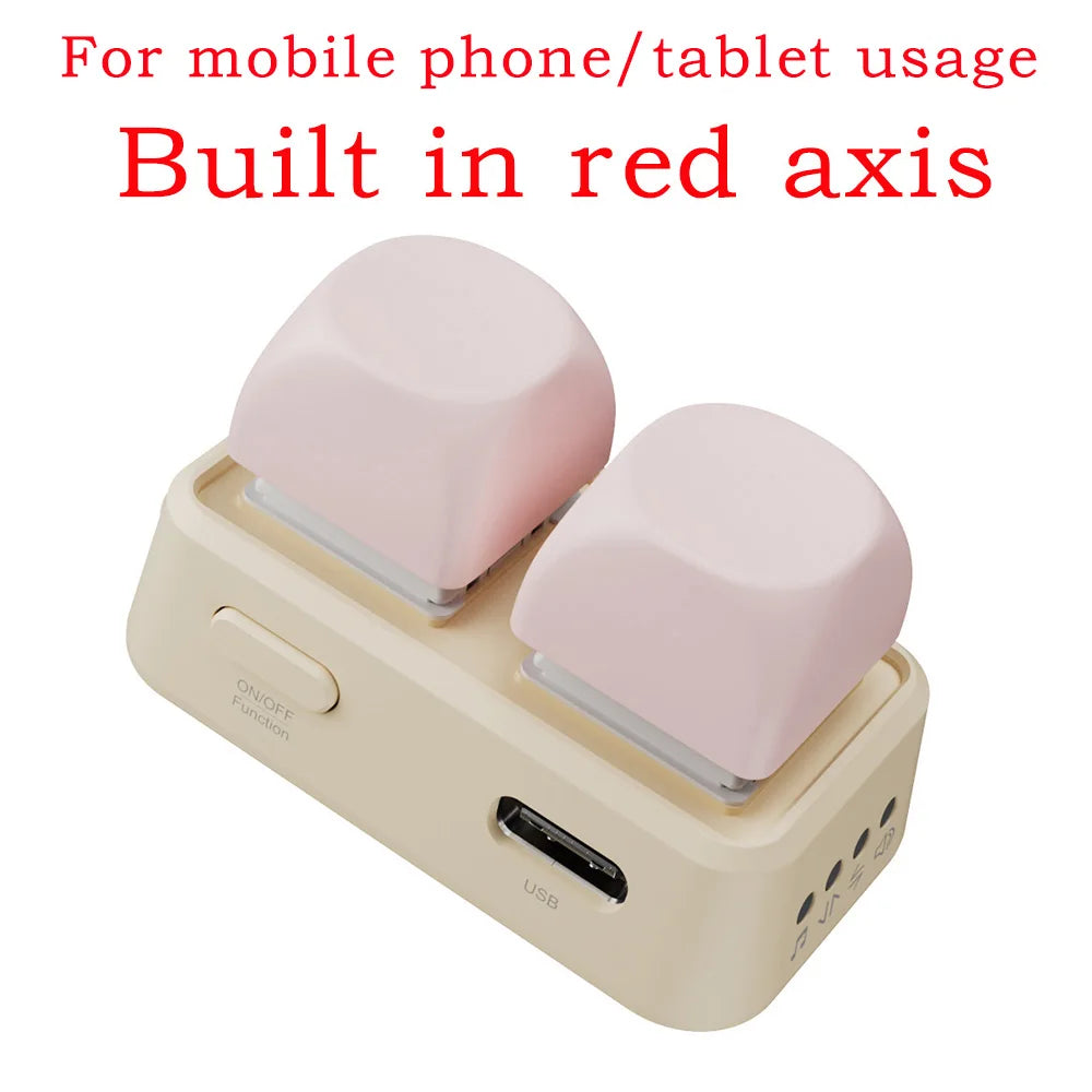 New Keypad Dual Button E-book Page Turner For Tablet Mobile Phone Blue Tooth Remote Control Swipe Short Videos For Android/IOS