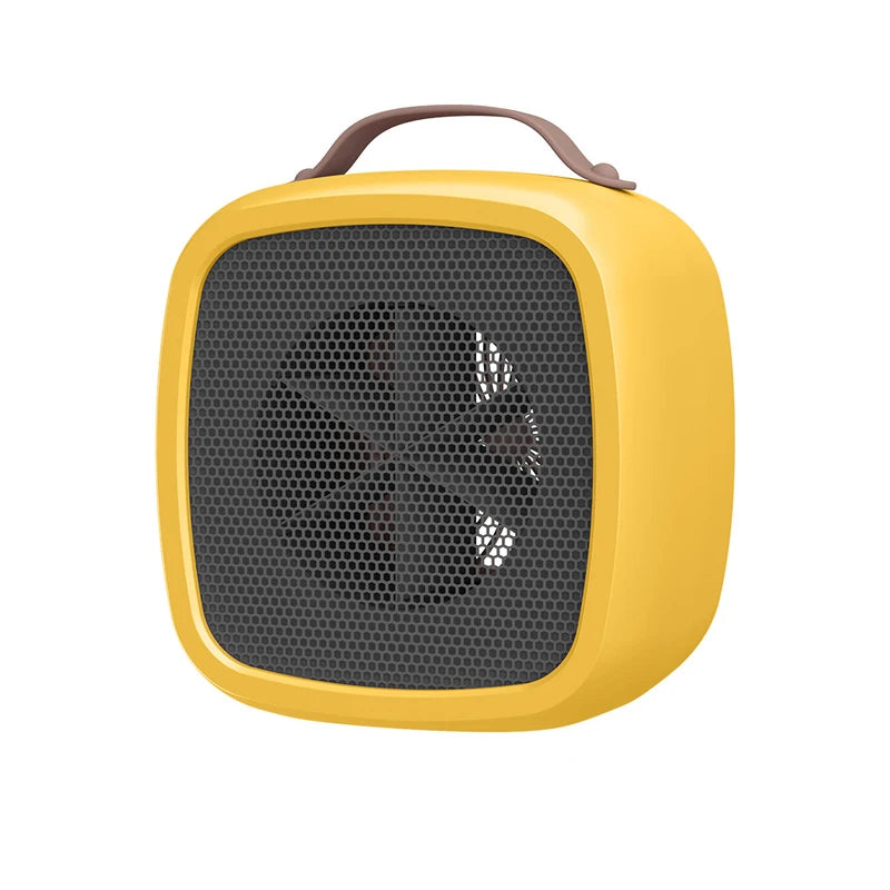 Portable Desktop Fan Heater 500W PTC Household Small Heater Mute Fast Heating with Handle Lightweight Warmer for Bedroom Office