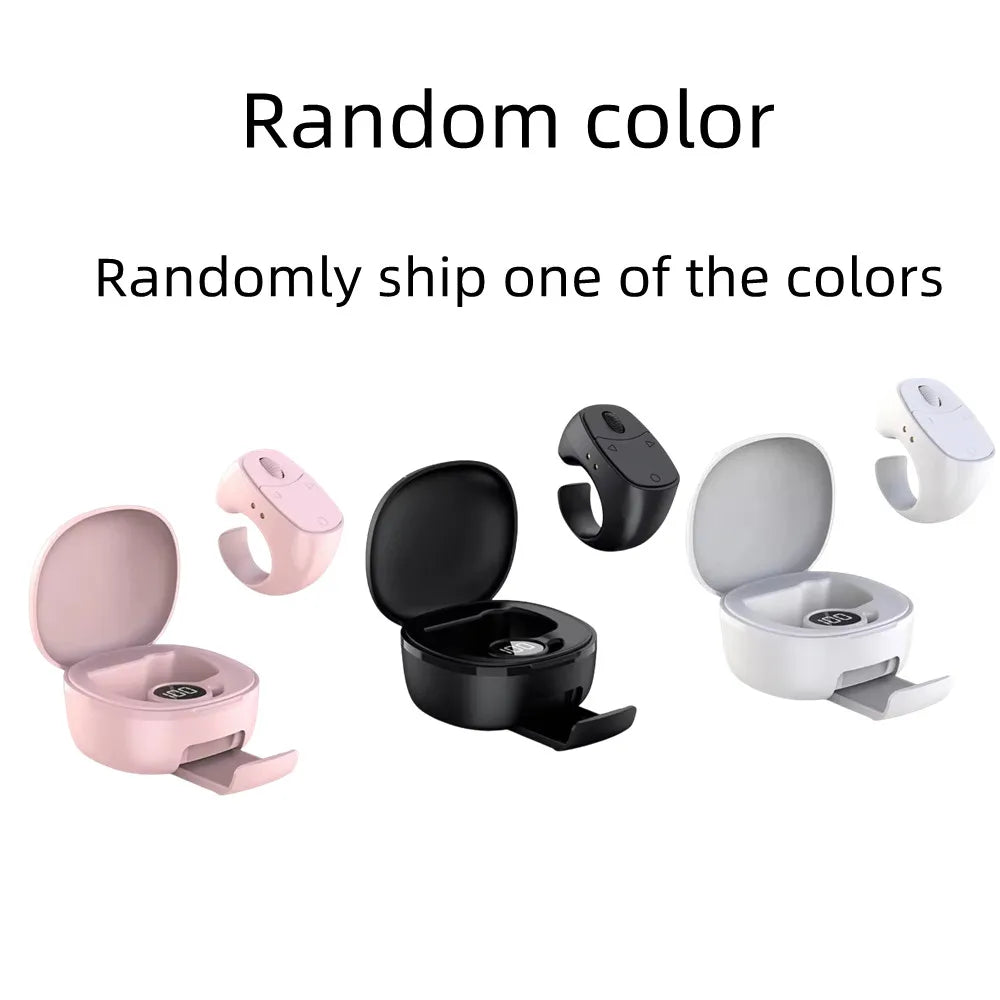 Remote Control Wireless Bluetooth Roller Fingertip Ring portable Mobile Selfie Mice Video Automatic Page Turner Browsing Ring