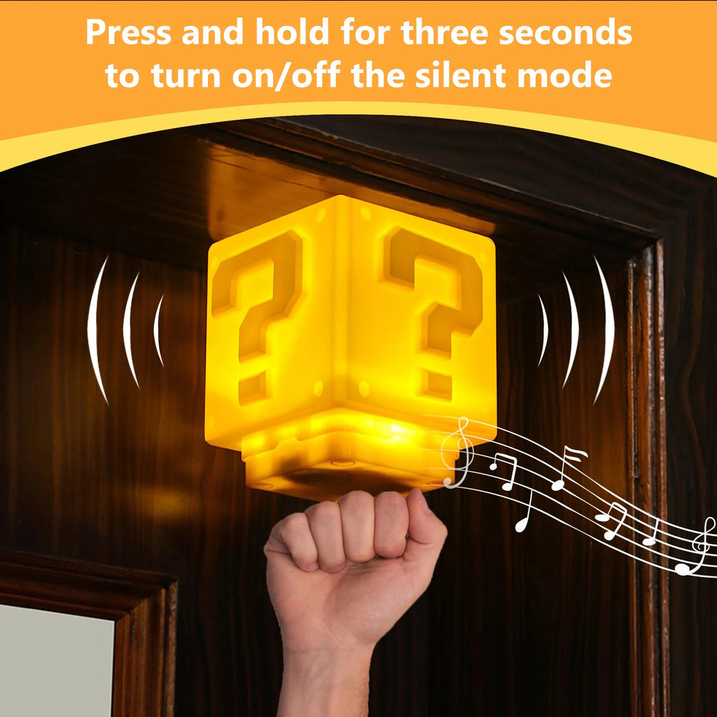 Lámpara de noche con signo de interrogación LED HOMEFISH con música, periférico de anime, lámpara de cabecera para dormitorio infantil, recargable por USB, regalo