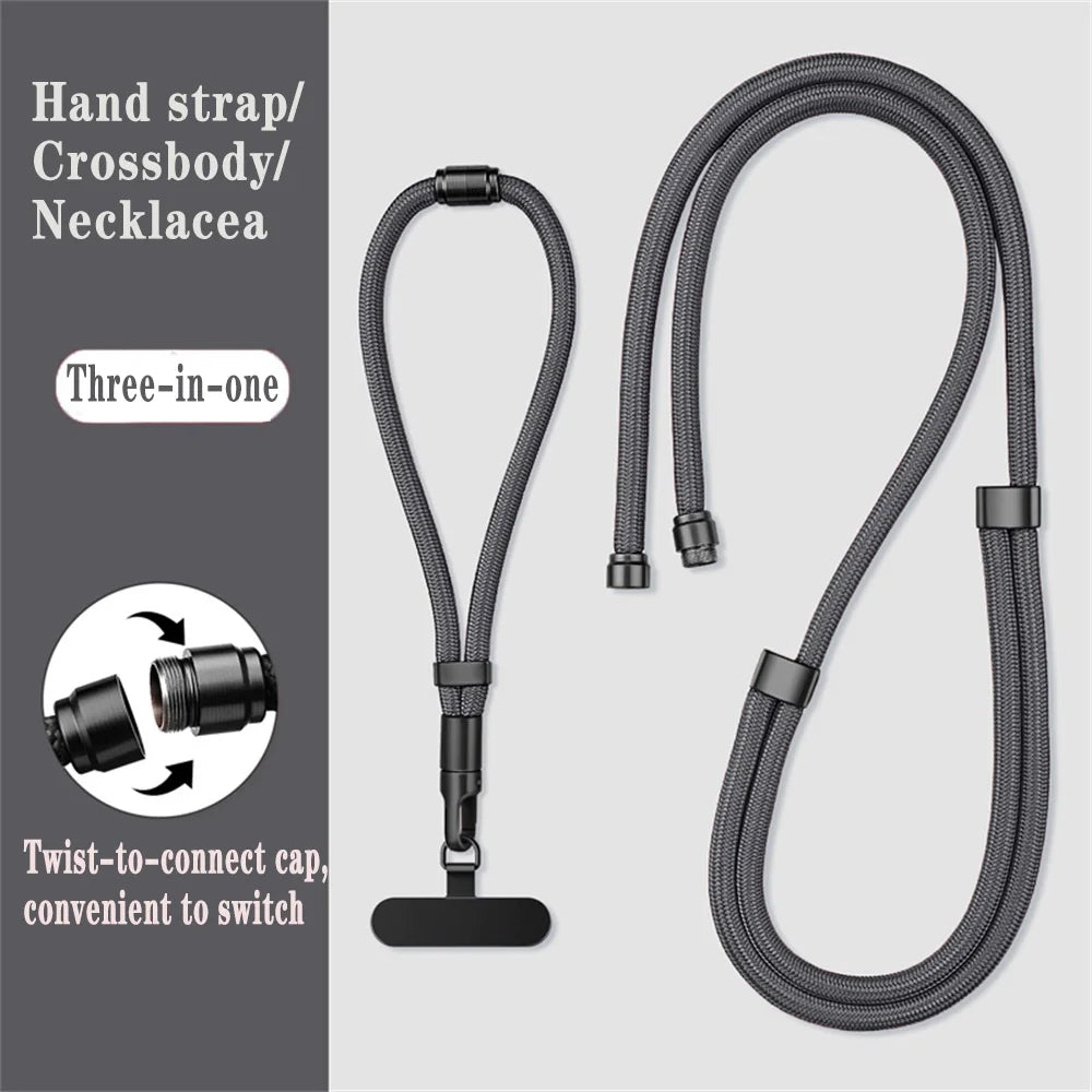 Universally Minimalist Wrist Strap Phone Crossbody Lanyard With Adjustable Drop-Proof DesignTether Tabs For All Mobile Phones