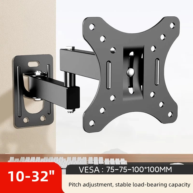 Soporte de pared para monitor de TV, LCD LED, soporte de TV ajustable, soporte de pantalla de TV, soporte de marco de TV para televisores de 10 a 32 pulgadas