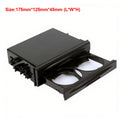 Universal Car Double Radio Pocket Kit Drink Cup + Box Layer Double Drawer Box Multi-purpose Storage Box Holder