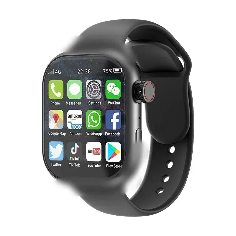 New VP19 Android Smart Watch Global Version Wifi GPS 4G 5G Full Network SIM Card Rotating Camera Video Call Google Play Adults