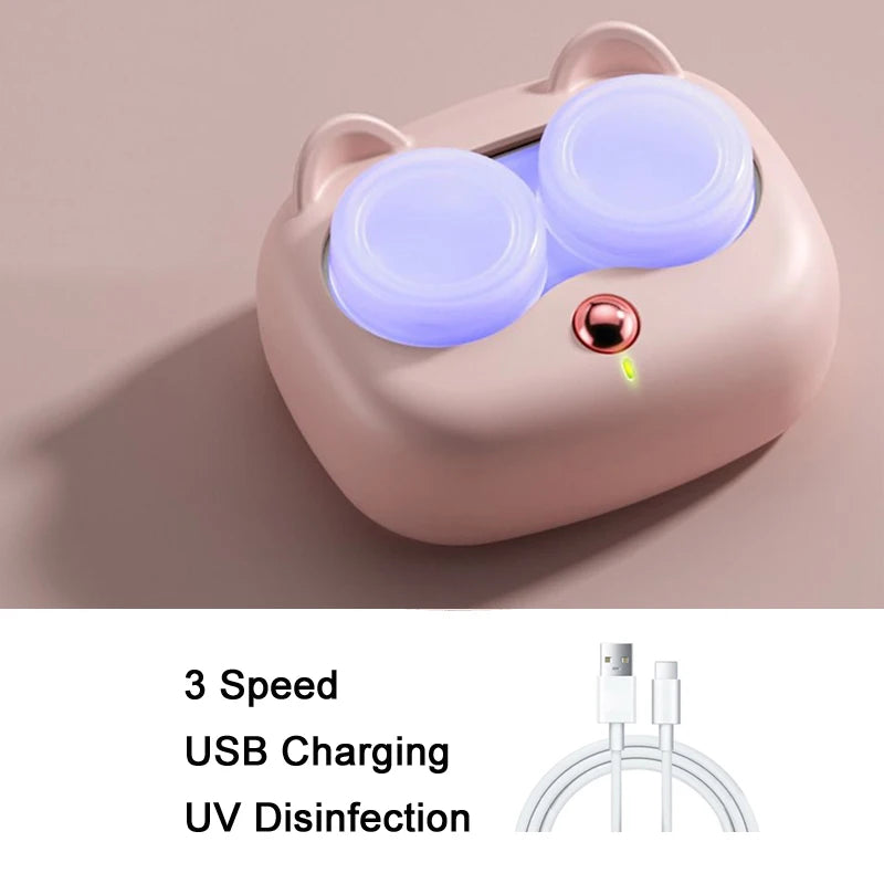 New Ultrasonic Contact Lenses Cleaner Removable Portable High Frequency Vibration Contact Lens Cleaning  For Contact Lens Care
