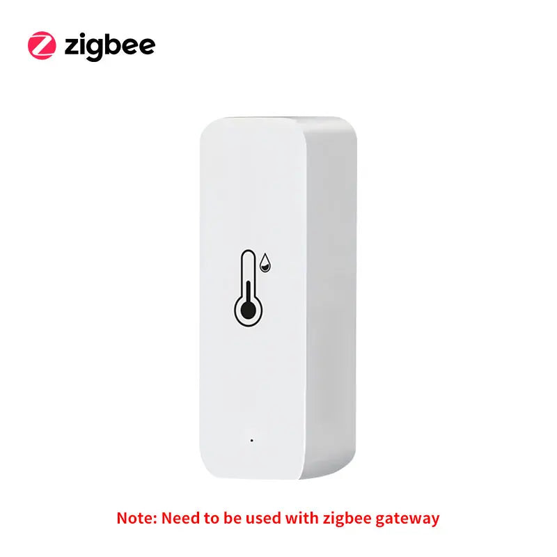 Tuya Zigbee Smart Temperature Humidity Sensor Indoor Hygrometer Thermometer Home Automation Real-time Data Works With Alexa