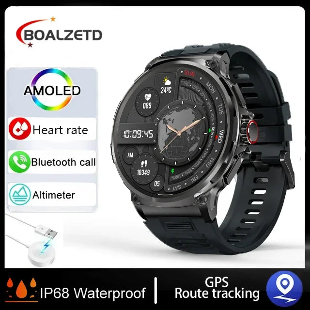 New 710 Mah Big Battery 1.85Inch Ultra HD Display Men smartwatch GPS Sport Track HD Bluetooth Call Smart Watch for IOS Android