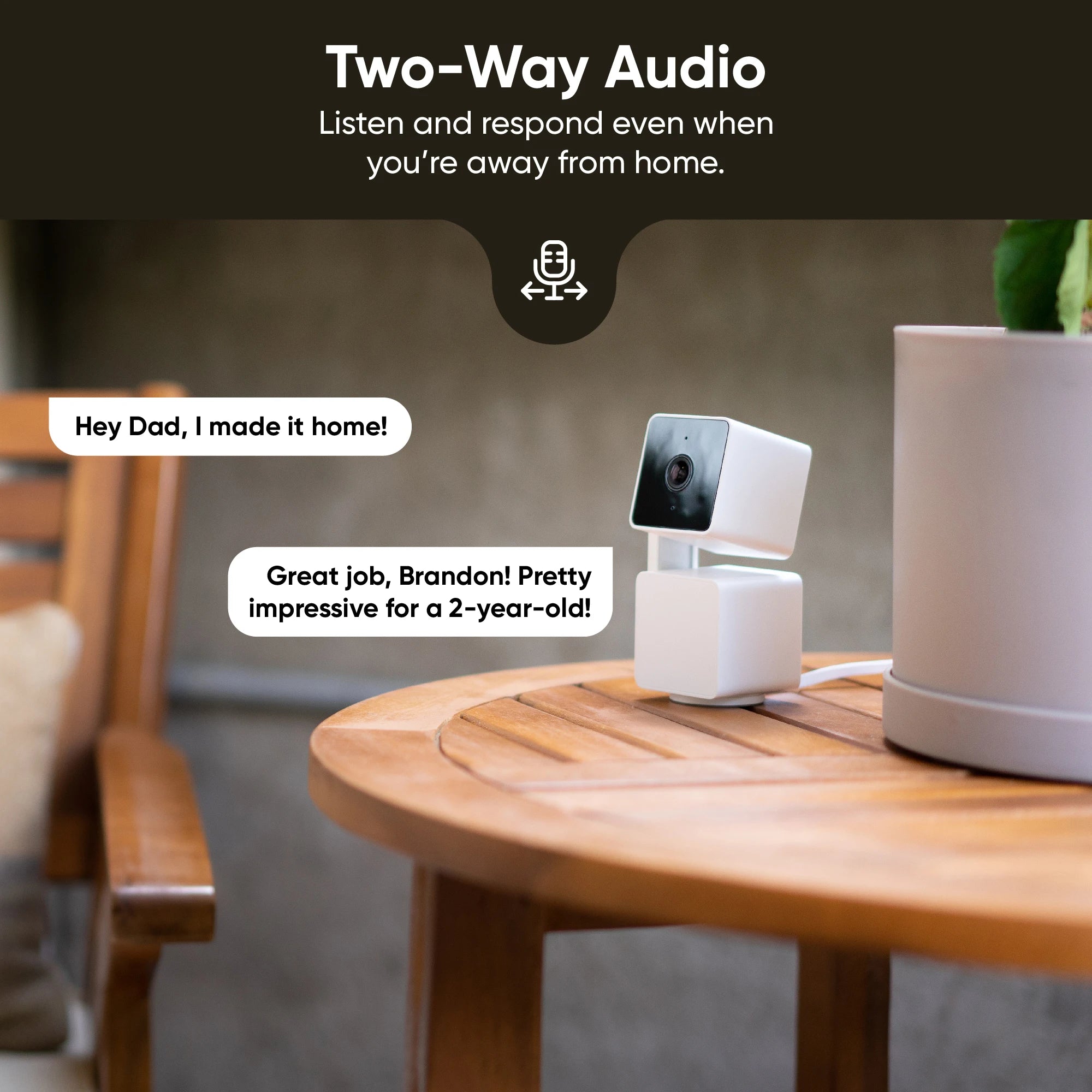 Cámara de seguridad inteligente Wyze Cam Pan v3 para interiores/exteriores, 1080p, para bebés y mascotas, visión nocturna a color, funciona con Alexa y Google Assistant