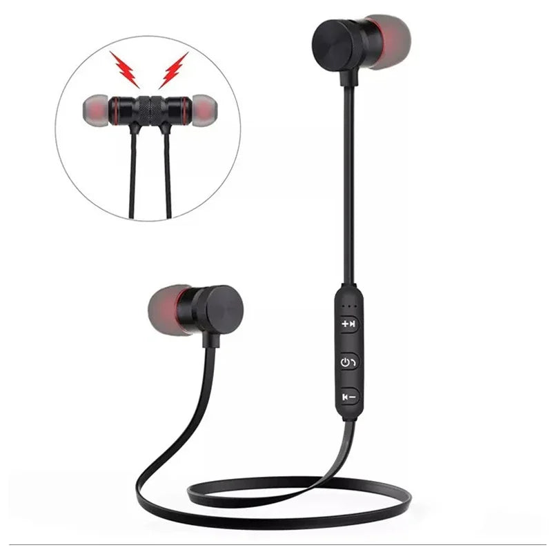 Auriculares inalámbricos Bluetooth con banda para el cuello, monitor intrauditivo con micrófono, batería de larga duración, auriculares de alta calidad para deporte