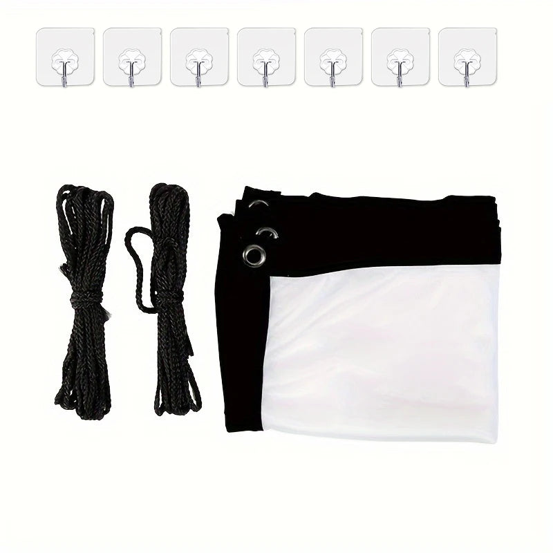 60 inch/72 inch/84 inch/100 inch/120 inch/150 inch HD projection screen with rope. Easy installation without drilling holes.
