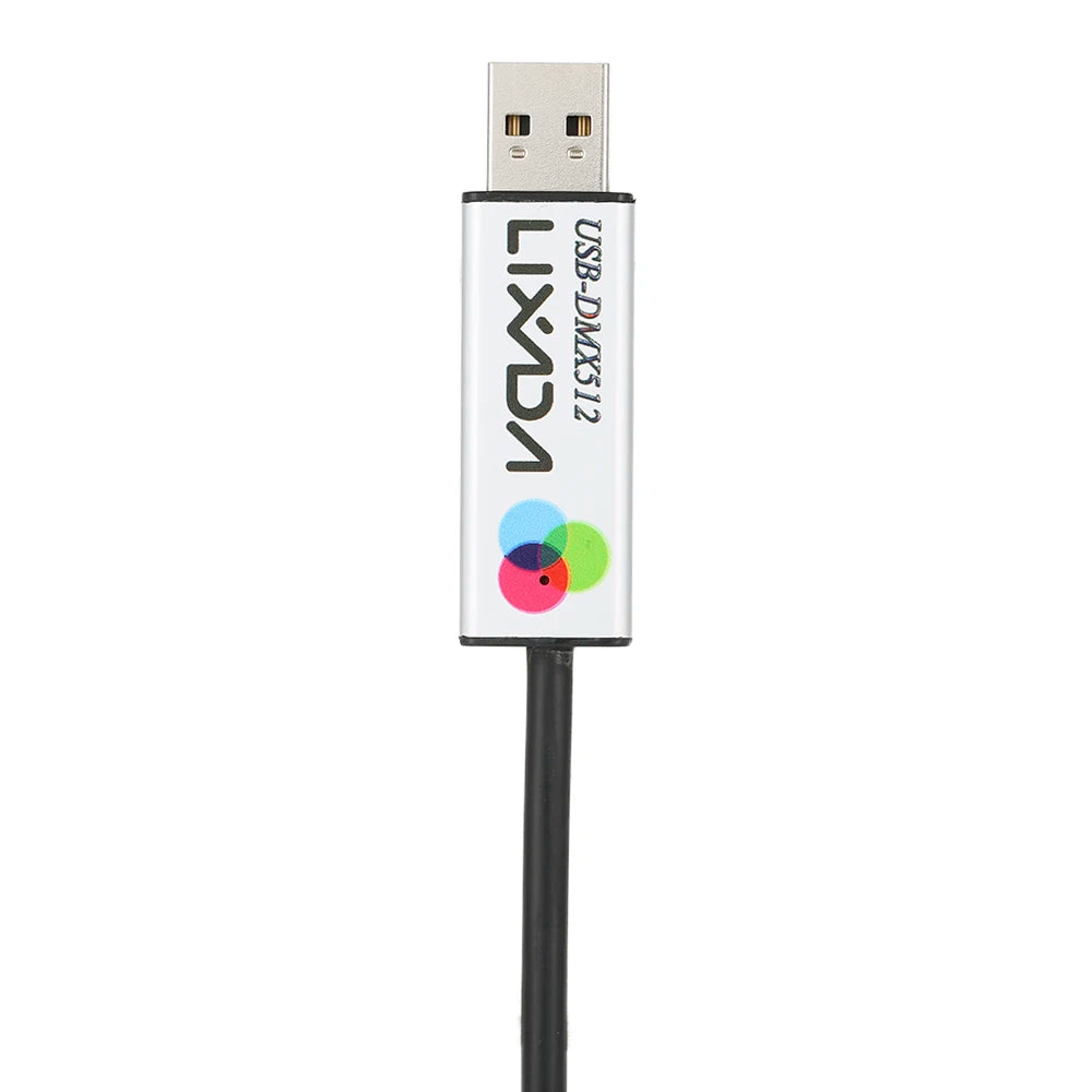 Lixada USB Lighting Console USB to DMX Interface Adapter LED DMX512 Computer PC Stage Lighting Controller Dimmer