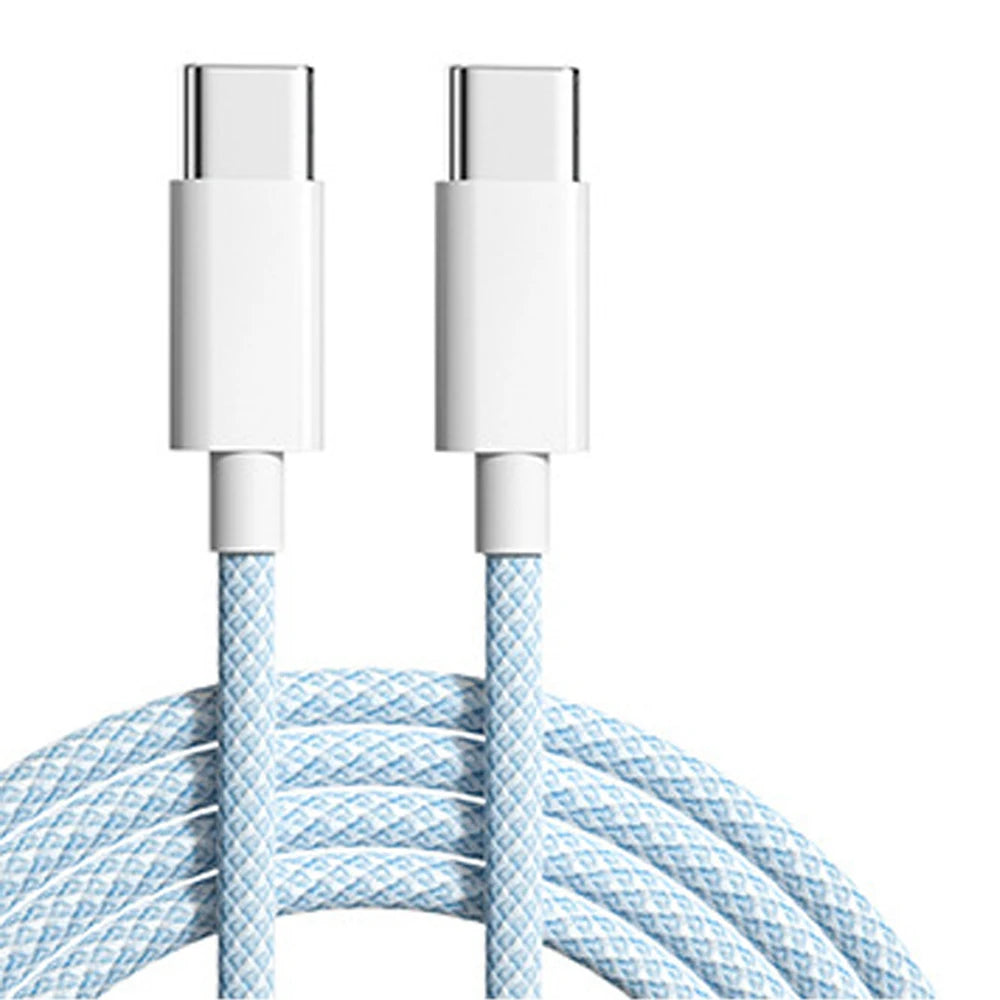 60W 6A USB Type C to Type C Cable Data Line For Iphone 15 Xiaomi Poco Fast Charging USB C Cable Type C Data Charge Cord Wire 20V