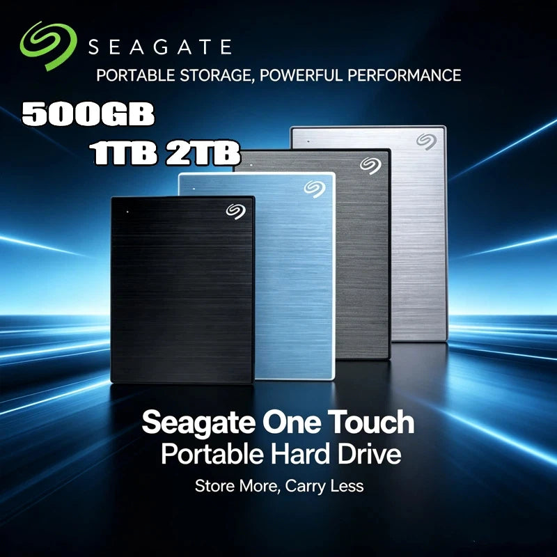 For Seagate 2.5" Ultra-Thin Portable External HDD, USB 3.0 High-Speed, 500GB/1TB/2TB, for Laptop/PC Storage & Backup