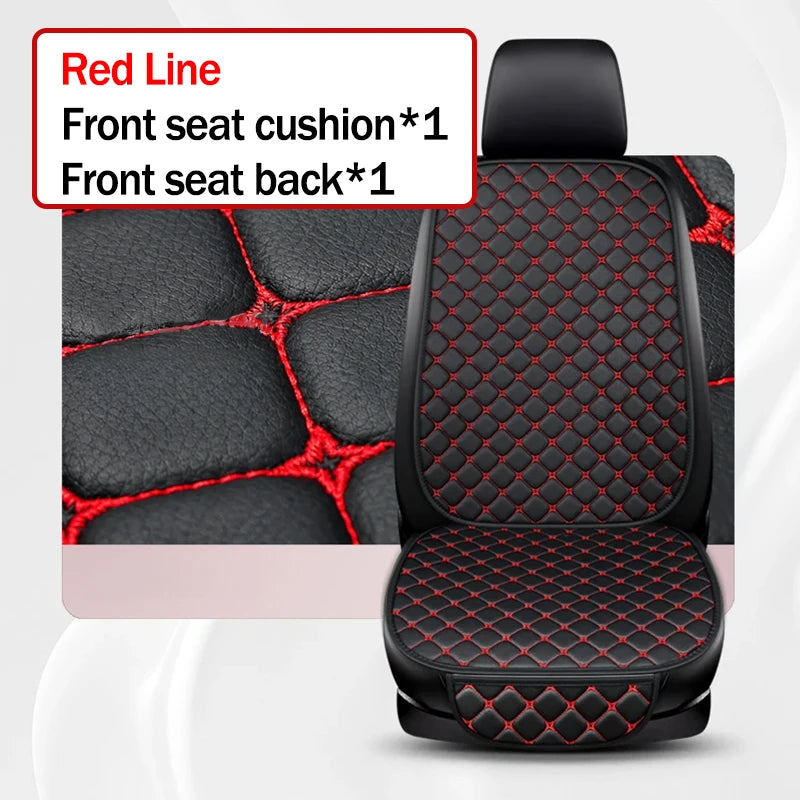 Kcimo Pu Leather Car Seat Cover Seat Back Soft Cushion Universal Front and Rear Car Seat Cushion Chair Carpet Pad Four Seasons