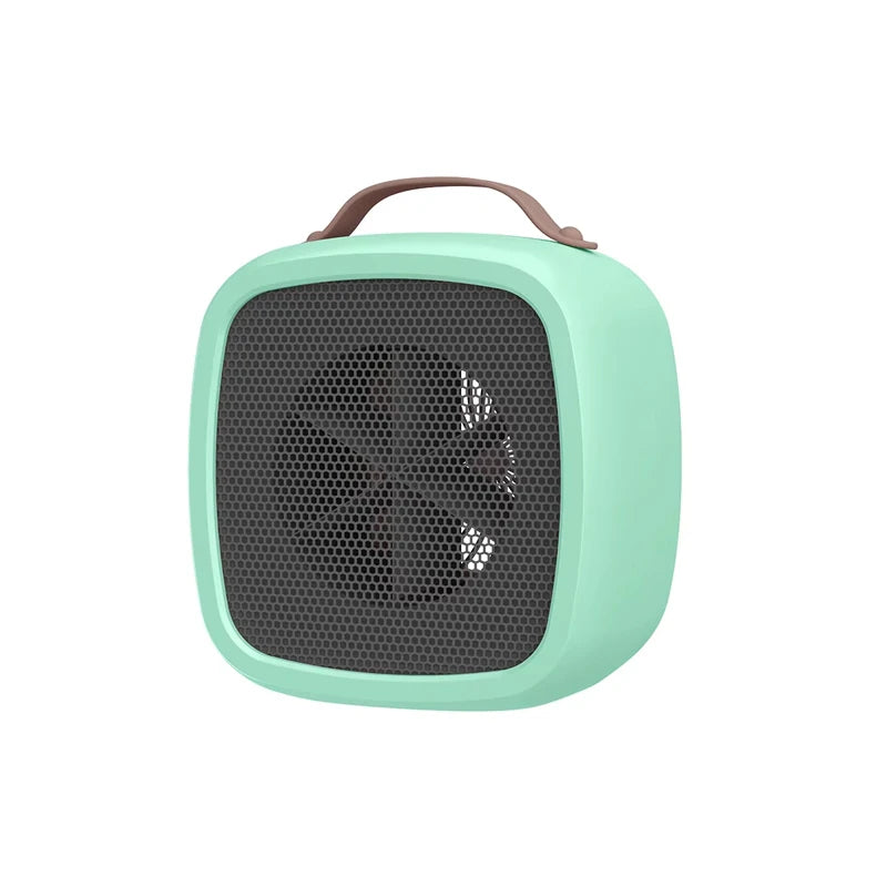 Portable Desktop Fan Heater 500W PTC Household Small Heater Mute Fast Heating with Handle Lightweight Warmer for Bedroom Office