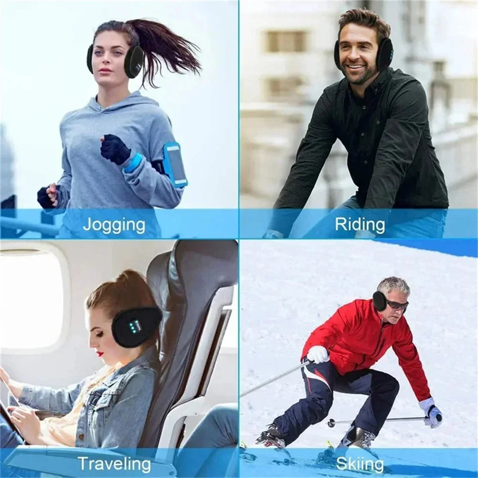 Orejas de invierno inalámbricas Auriculares Bluetooth Orejeras Tapones para los oídos Gorro informal Deportes equitación más cálido Orejera para hombres mujeres música Auriculares
