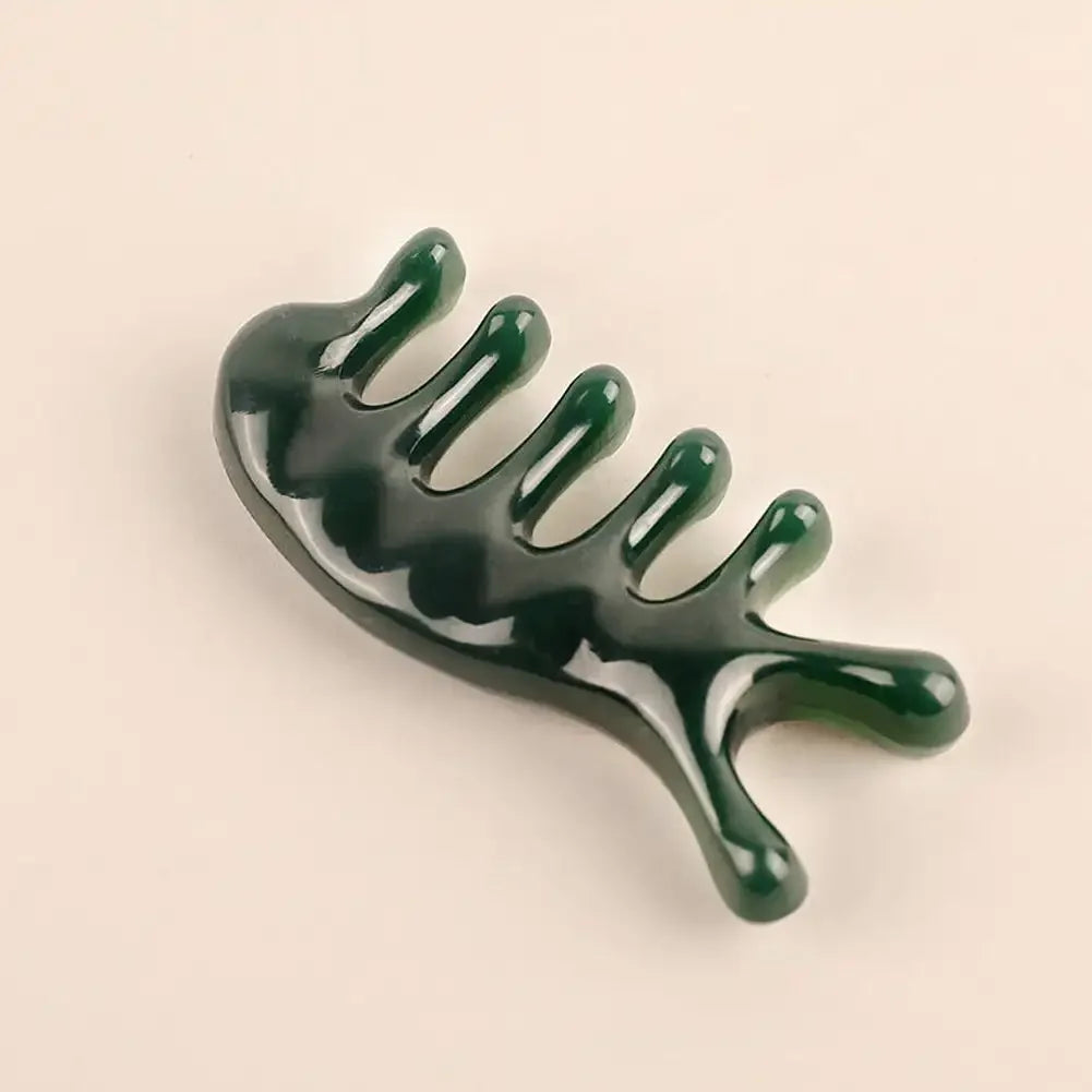Cow Bone Meridian Comb  Portable Massage Five Finger Comb Scalp Massager Scalp Health Care Cattle Horn Comb