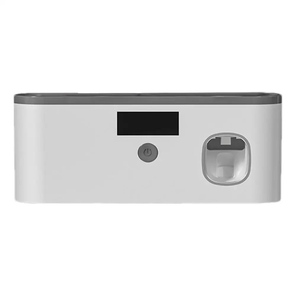 Soporte de pared para cepillos de dientes UV para baño, organizador de cepillos de dientes, dispensador de pasta de dientes recargable por USB, 5 ranuras, accesorios de baño